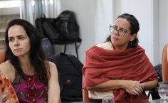 Professora Adriana Guimarães e a antropóloga Juliana Barretto