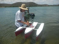 Carlos Eduardo Ribeiro Jr., designer do protótipo do drone aquáticono