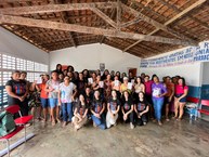 Equipe de estudantes responsável pela produção da cartilha com mulheres da Associação em Palmeira dos Índios