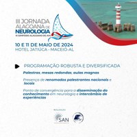 3ª Jornada Alagoana de Neurologia acontece em Maceió dias 10 e 11 de maio