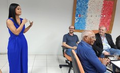 Elian Leite, esposa do novo professor da Ufal, Glauber Leite, se emocionou ao falar da conquista do marido e
