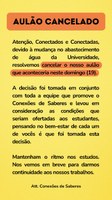 Conexões de Saberes cancela aulão deste domingo; saiba mais