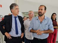 Secretário Luiz Fernandes e o coordenador do NTA, professor Paulo César