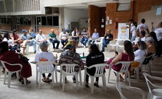 Roda de conversa durante a Feira da Rede Territórios dos Saberes e Sabores