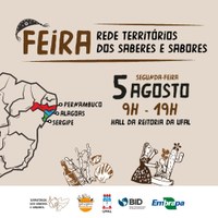 Feira da Rede Territórios dos Saberes e Sabores ocorre nesta segunda na Ufal