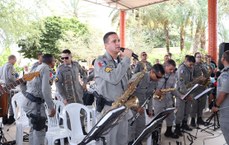 Banda da Polícia Militar de Alagoas fez a festa da comunidade acadêmica