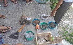 Aula prática sobre análise prévia da matéria orgânica do solo a partir da cor.