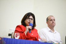 A vice-reitora Eliane Cavalcanti deu as boas-vindas aos novos estudantes