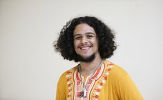 Ernesto Luna comemorando o início da vida acadêmica