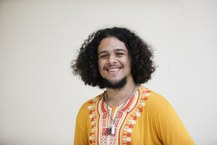 Ernesto Luna comemorando o início da vida acadêmica