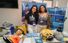 Estande interativo onde os visitantes puderam conhecer de perto a história e os personagens que compõem o desenho animado