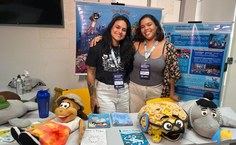 Estande interativo onde os visitantes puderam conhecer de perto a história e os personagens que compõem o desenho animado