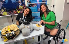 Estande interativo onde os visitantes puderam conhecer de perto a história e os personagens que compõem o desenho animado