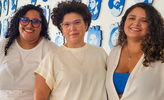 Público visita as obras “Azul é a memória”, de Jhonyson Nobre, e “Gigantes”, de Gleyson Borges