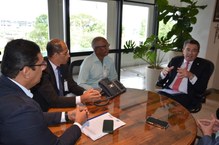 Jailton Lira, Clebson Farias, Wellington Pereira e o ministro Vital do Rêgo