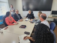 Integrantes da Comissão do Consuni em reunião na SSP