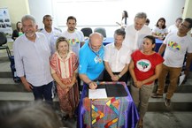 Foram inaugurados equipamentos para a aquicultura, aquaponia e produção de rações