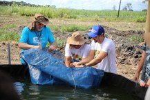 Foram inaugurados equipamentos para a aquicultura, aquaponia e produção de rações