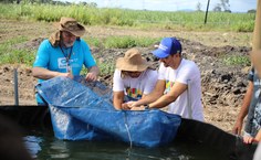 Foram inaugurados equipamentos para a aquicultura, aquaponia e produção de rações