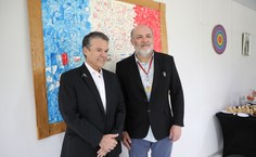 Reitor Tonholo e o ministro André de Paula