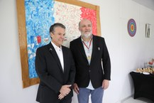 Reitor Tonholo e o ministro André de Paula