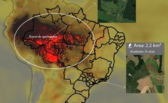 Fumaça das queimadas na Amazônia chega ao Centro-Sul