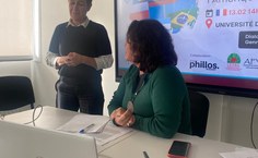 Michèle Soriano e Mónica Zoppi-Fontana dialogam