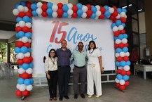 Eliane Barbosa, pró-reitora de Graduação; Alexandre Lima, pró-reitor Estudantil; Wellington Pereira, pró-reitor de Gestão de Pessoas; e a vice-reitora Eliane Cavalcanti