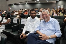 Professor Agnaldo dos Santos e o deputado Paulão