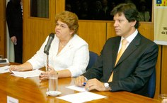 Ana Dayse e o ministro da Educação à epoca, Fernando Haddad