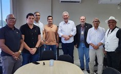 Pró-reitor Wellington Pereira, técnicos do Dnit, Paulão, reitor Josealdo Tonholo, Edson Bento e Eraldo Ferraz
