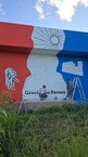 Mural de 50m² sendo criado