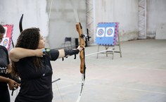 Treinamento da prática de tiro com arco na Ufal