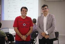 Professor Márcio Ribeiro e o diretor da 3ª vara da JFAL, Gunnar Trennepohl