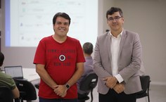 Professor Márcio Ribeiro e o diretor da 3ª vara da JFAL, Gunnar Trennepohl