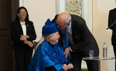 Tânia de Maya Pedrosa e o filho Sérgio Moreira