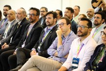 Participantes da cerimônia de lançamento