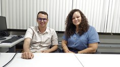 Lucas Lisboa, do NTI, e Luísa Oliveira, coordenadora da CPO, participaram do processo de criação da nova ferramenta de gestão de recursos financeiros