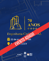 Curso de Engenharia Civil da Ufal adia comemoração dos 70 anos Curso de Engenharia Civil da Ufal adia comemoração dos 70 anos