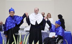 Professor Abel Galindo, reitor Josealdo Tonholo e professor Márcio Callado
