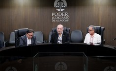Desembargador Tutmés Airan, reitor Josealdo Tonholo e Sebastião Soares, do Minc
