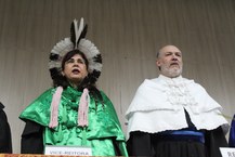 Vice-reitora Eliane Cavalcanti e o reitor Josealdo Tonholo