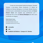 Ufal retoma no dia 3 julho o calendário de outorga de títulos honoríficos