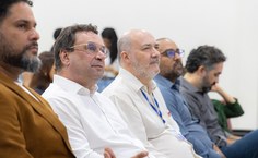 Leonardo Leal, coordenador da Jornada, prefeito Luciano Barbosa e o reitor Josealdo Tonholo