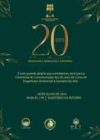 Ufal celebra 20 anos do curso de Engenharia Ambiental e Sanitária