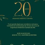 Ufal celebra 20 anos do curso de Engenharia Ambiental e Sanitária