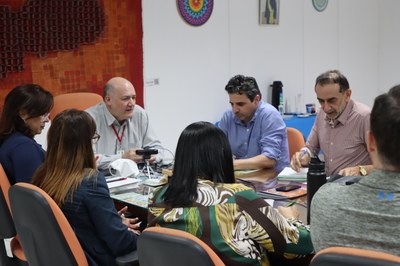 Reunião contou com a participação de representantes de duas instituições públicas de ensino superior locais