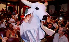 Boi Grantido com o público do Femupe