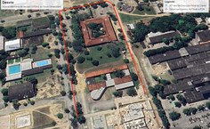 Rota para fazer o desvio após o prédio da Reitoria p-ara acessar a FDA e o Fórum Universitário