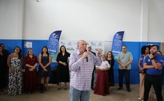 Reitor Josealdo Tonholo durante a cerimônia de inauguração do CRC
